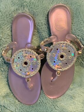 Jack Rogers Iridescent Pink Thong Sandals